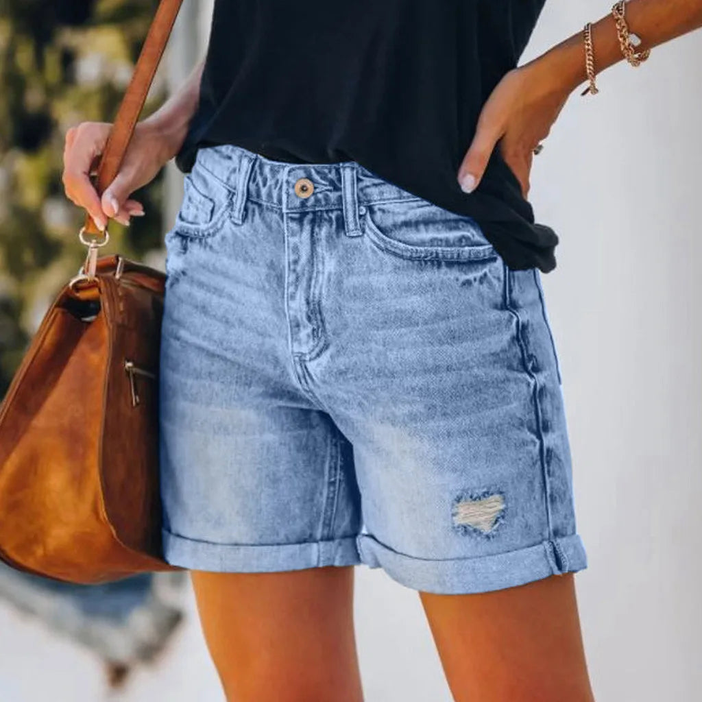 Short Jeans Feminino Retrô